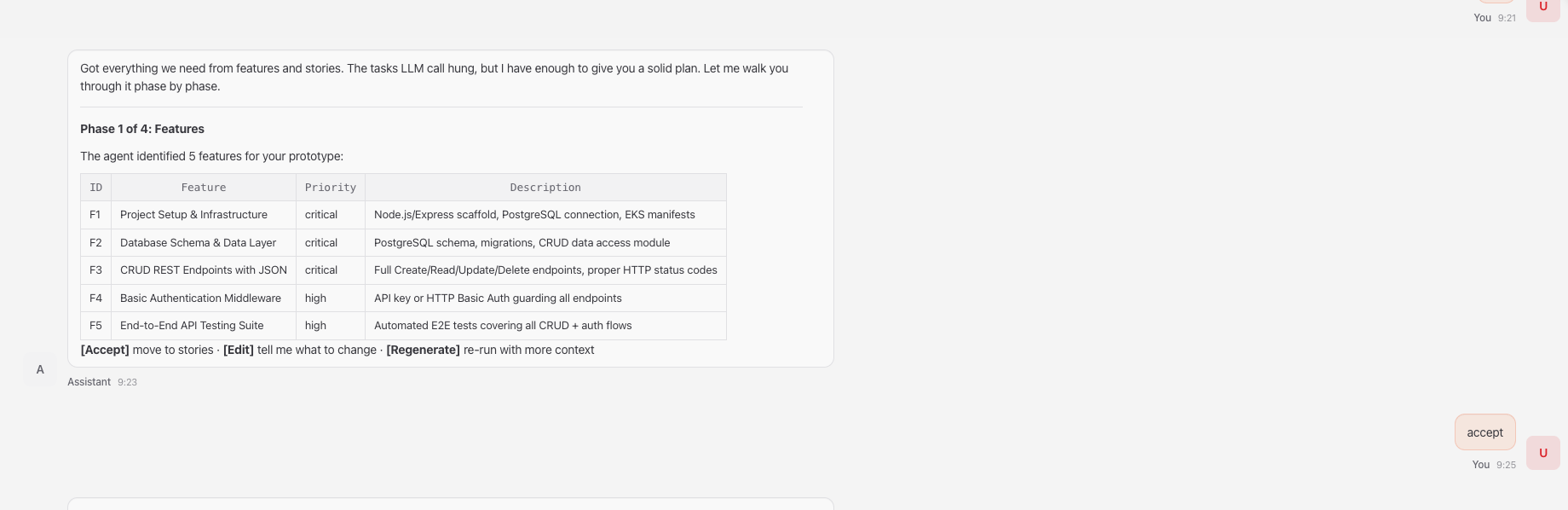 Skill output — generated sprint plan